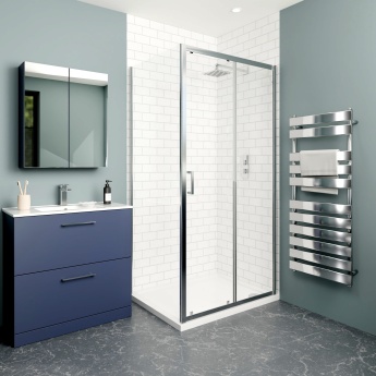 Delphi Calibre Chrome 6mm Sliding Door Shower Enclosure | Product Image
