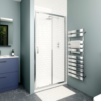 Delphi Calibre Chrome 6mm Sliding Shower Door 1000mm Wide | Product Image