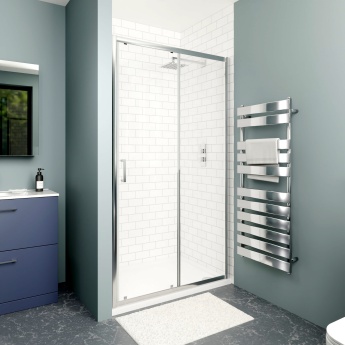 Delphi Calibre Chrome 6mm Sliding Shower Door 1100mm Wide | Product Image