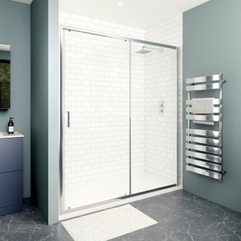 Delphi Calibre Chrome 6mm Sliding Shower Door 1700mm Wide | Product Image
