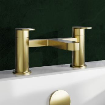 Delphi Cargo Brushed Brass Bath Filler Tap | Product Image