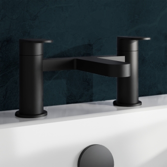 Delphi Cargo Matt Black Bath Filler Tap | Product Image