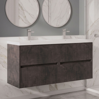 Delphi Cassidy 1200mm 4-Drawer Wall Hung Vanity Unit (inc Basin) | Product Image