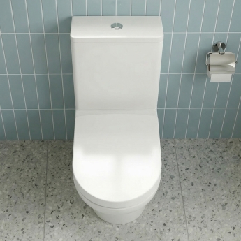 Delphi Cavalier Rimless Compact Open Back Close Coupled Toilet (inc Soft Close Seat) | Product Image