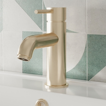 Delphi Corinthian Brushed Brass Mono Basin Mixer Tap | Product Image