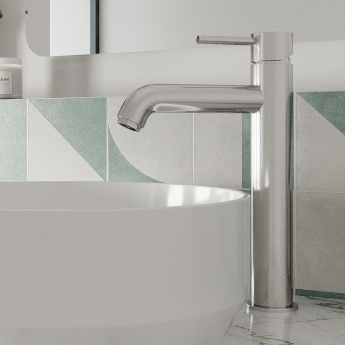 Delphi Corinthian Chrome High Rise Tall Mono Basin Mixer Tap | Product Image