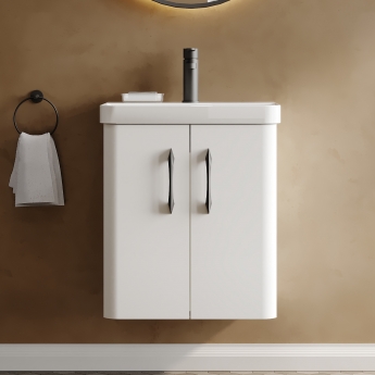 Delphi Curva 500mm 2-Door Wall Hung Vanity Unit | Product Image