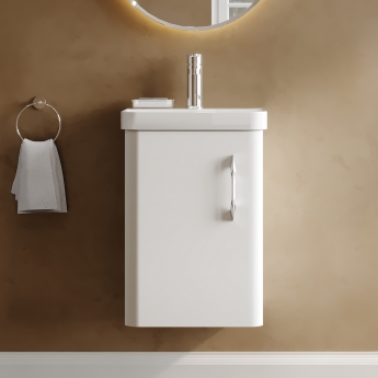 Delphi Curva 400mm 1-Door Wall Hung Vanity Unit | Product Image