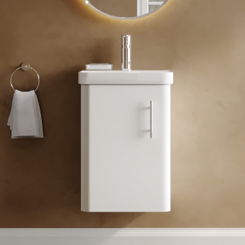 Delphi Curva 400mm 1-Door Wall Hung Vanity Unit | Product Image