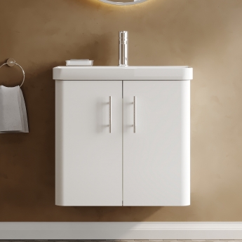 Delphi Curva 600mm 2-Door Wall Hung Vanity Unit | Product Image
