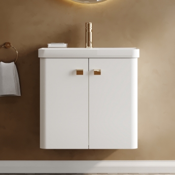 Delphi Curva 600mm 2-Door Wall Hung Vanity Unit | Product Image