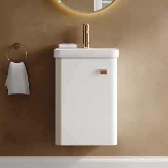 Delphi Curva 400mm 1-Door Wall Hung Vanity Unit | Product Image