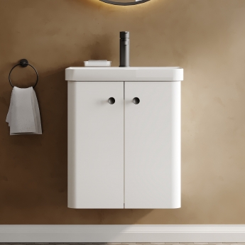 Delphi Curva 500mm 2-Door Wall Hung Vanity Unit | Product Image