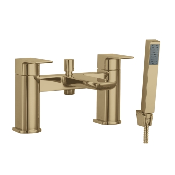 Delphi Dive Brushed Brass Bath Shower Mixer Tap with Kit | Product Image