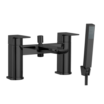 Delphi Dive Matt Black Bath Shower Mixer Tap with Kit | Product Image