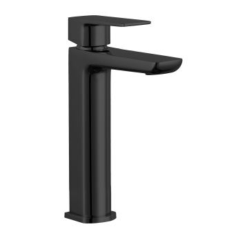 Delphi Dive Matt Black High Rise Tall Mono Basin Mixer Tap | Product Image