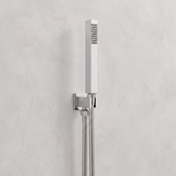 Delphi Edge Chrome Dual Concealed Shower Set with Handset and Bracket | Product Image