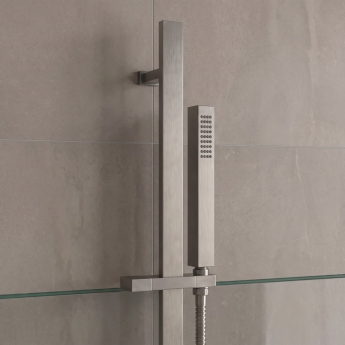 Delphi Edge Brushed Pewter Dual Concealed Shower Set with Slide Rail Kit | Product Image