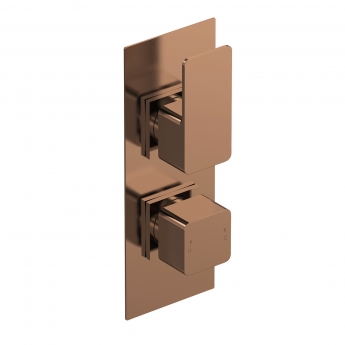 Delphi Edge Brushed Bronze Dual Concealed Shower Set with Handset and Bracket