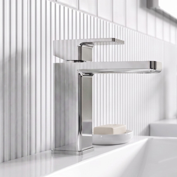 Delphi Edge Chrome Mono Basin Mixer Tap (inc Press Top Waste) | Product Image