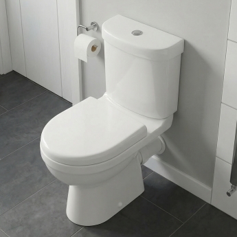 Delphi Elise Rimless Close Coupled Toilet (inc Soft Close Seat) | Product Image