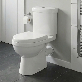 Delphi Elise Rimless Close Coupled Toilet (inc Soft Close Seat) | Product Image