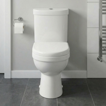 Delphi Elise Rimless Close Coupled Toilet (inc Soft Close Seat) | Product Image