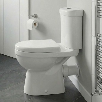 Delphi Elise Rimless Close Coupled Toilet (inc Soft Close Seat) | Product Image