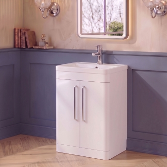Delphi Envoy 600mm 2-Door Floor Standing Vanity Unit (inc Basin) | Product Image
