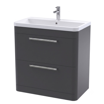 Delphi Envoy 800mm 2-Drawer Floor Standing Vanity Unit (inc Basin) | Product Image