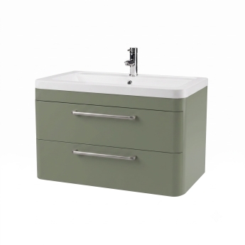 Delphi Envoy 800mm 2-Drawer Wall Hung Vanity Unit (inc Basin) | Product Image