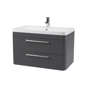 Delphi Envoy 800mm 2-Drawer Wall Hung Vanity Unit (inc Basin) | Product Image