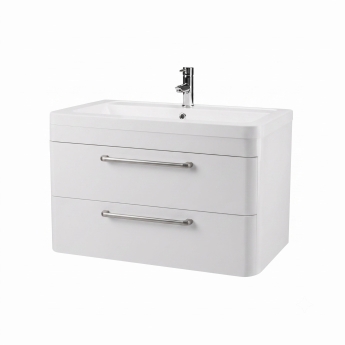 Delphi Envoy 800mm 2-Drawer Wall Hung Vanity Unit (inc Basin) | Product Image