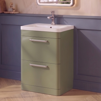Delphi Envoy 600mm 2-Drawer Floor Standing Vanity Unit (inc Basin) | Product Image