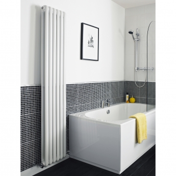 Delphi Event Vertical 2-Column Designer Radiator 1500mm H x 377mm W - Gloss White | Product Image
