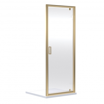 Delphi Expressions Brushed Brass Pivot Shower Door - 6mm Glass