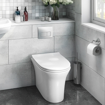 Delphi Fluid Comfort Height Back to Wall Rimless Toilet - Soft Close Seat