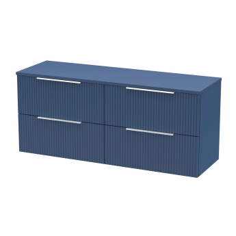 Delphi Focus 1200mm 4-Drawer Wall Hung Fluted Countertop Vanity Unit | Product Image