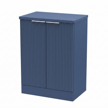 Delphi Focus 600mm 2-Door Floor Standing Fluted Countertop Vanity Unit | Product Image