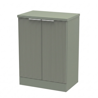 Delphi Focus 600mm 2-Door Floor Standing Fluted Countertop Vanity Unit | Product Image