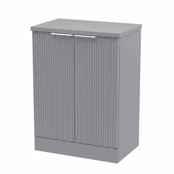 Delphi Focus 600mm 2-Door Floor Standing Fluted Countertop Vanity Unit | Product Image