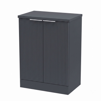 Delphi Focus 600mm 2-Door Floor Standing Fluted Countertop Vanity Unit | Product Image
