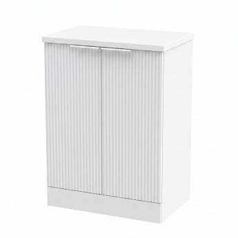 Delphi Focus 600mm 2-Door Floor Standing Fluted Countertop Vanity Unit | Product Image