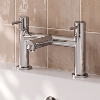 Delphi Fresh Chrome Pillar Mounted Bath Filler Tap | Product Image
