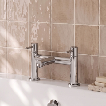 Delphi Fresh Chrome Pillar Mounted Bath Filler Tap | Product Image