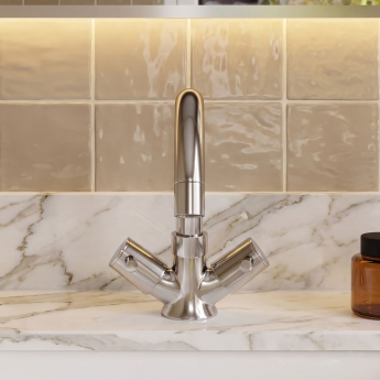 Delphi Fresh Chrome Economy Mono Basin Mixer Tap (inc Press Top Waste) | Product Image