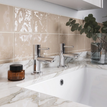 Delphi Fresh Chrome Basin Taps Pair | Product Image