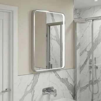 Delphi Genoa Chrome Inset Framed LED Touch Sensor Bathroom Mirror 700mm x 500mm | Product Image