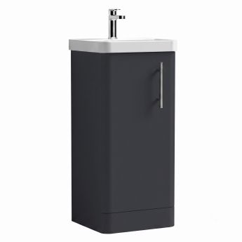 Delphi Glade 400mm 1-Door Floor Standing Cloakroom Vanity Unit (inc Basin) | Product Image