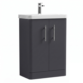Delphi Glade 600mm 2-Door Floor Standing Cloakroom Vanity Unit (inc Basin) | Product Image